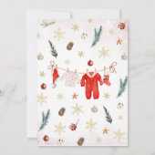 Invitation Père Noël Baby shower neutre pour les garçons et l (Dos)