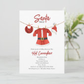 Invitation Père Noël Baby shower robe Noël Fille d'hiver (Debout devant)