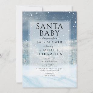 Invitation Père Noël Baby Winter Baby shower de Noël