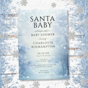 Invitation Père Noël Baby Winter Baby shower de Noël