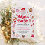 Invitation Père Noël Baby Winter Christmas Girl Baby shower<br><div class="desc">Conçu pour saisir l'émerveillement de cette période spéciale,  notre invitation est parfaite pour commémorer l'arrivée imminente de votre petit. Ce n'est pas seulement une invitation ; c'est un souvenir précieux pour l'avenir,  qui donne le cadre d'une célébration qui déborde d'affection,  de joie et de souvenirs enchanteurs.</div>