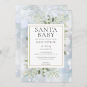 Invitation Père Noël Baby Winter Neige Baby shower Invi (Devant / Derrière)