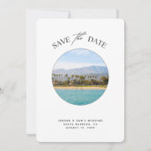 Invitation Père Noël Barbara Beach Mariage Sauvez la date (Devant)