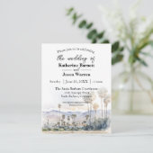 Invitation Père Noël Barbara Beach Watercolor Mariage (Debout devant)