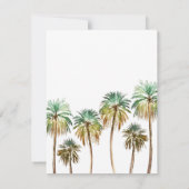 Invitation Père Noël Barbara Palm Trees Beach Aquarelle (Dos)