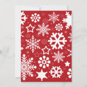 Invitation Père Noël bébé rose Baby shower fille de Noël (Dos)