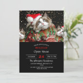 Invitation Père Noël Cat (Debout devant)