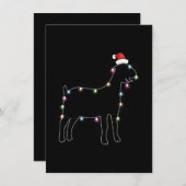 Invitation Père Noël Chèvre Noël Couleur Led Léger Noël Chèvr (Devant / Derrière)