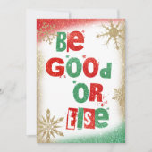 Invitation Père Noël Christmas Ransom Red Green and Gold Part (Devant)