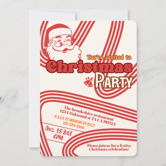 Invitation Père Noël coquin (Devant)