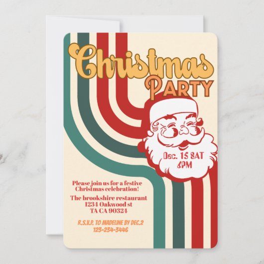 Invitation Père Noël coquin (Devant)