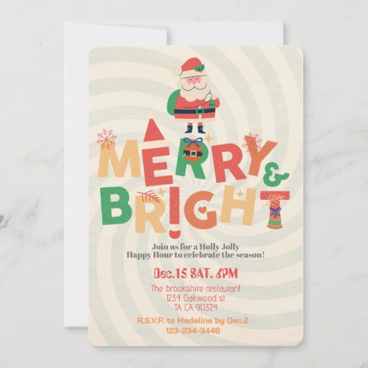 Invitation Père Noël coquin (Devant)