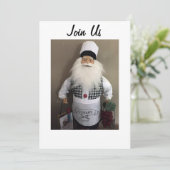INVITATION PÈRE NOËL CUISINIER VOUS INVITE À VOTRE RÉUNION DE (Debout devant)