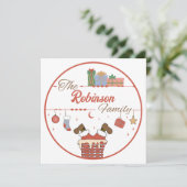 Invitation Père Noël dans la cheminée de Noël  (Debout devant)