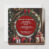 Invitation Père Noël dans son Sleigh (Dos)