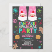 Invitation Père Noël de crêpes et de pyjamas de (Devant)