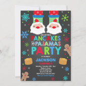 Invitation Père Noël de crêpes et de pyjamas de (Devant)
