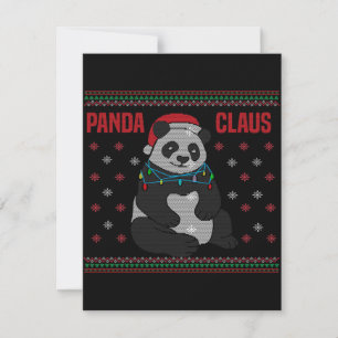 Invitation Père Noël de Noël Pand   Conception de Panda adora