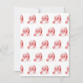 Invitation Père Noël de style Letterpress rétro avec tuyau (Dos)