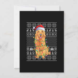 Invitation Père Noël de style pull de Noël moche Chien Retrie