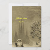 Invitation PÈRE NOËL DES GNOMES, PARTI DE NOËL Sepia Brown (Dos)