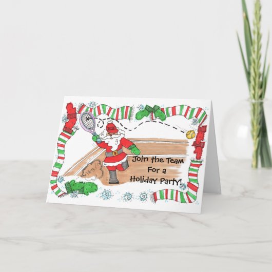 Invitation - Père Noël Devant La Cour (Devant)