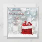 Invitation Père Noël encadrée en argent Stocker Noël (Devant)