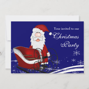 Invitation Père Noël et sa fête de Noël à la traîne
