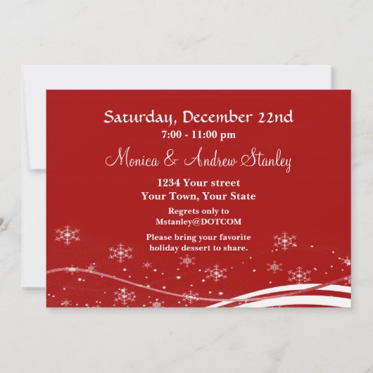 Invitation Père Noël et sa fête de Noël à la traîne (Dos)