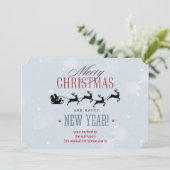 Invitation Père Noël et sa fête de Noël Reindeer Silhouette (Debout devant)