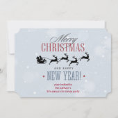 Invitation Père Noël et sa fête de Noël Reindeer Silhouette (Devant)