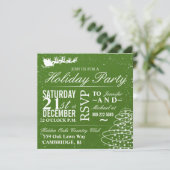 Invitation Père Noël et Sleigh de fête de Noël (Debout devant)