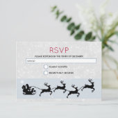 Invitation Père Noël et son vol Reindeer Christmas RSVP (Debout devant)