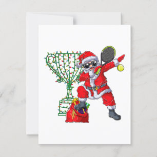 Invitation Père Noël faisant la dab au tennis Noël cadeau de