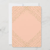 Invitation Père Noël Fe Rose & Or Parties scintillant Sweet 1 (Dos)