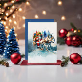 Invitation Père Noël Festif Aquarelle Avec Dons