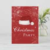 Invitation Père Noël fête de Noël Casquette hiver (Debout devant)