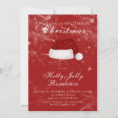 Invitation Père Noël fête de Noël Casquette hiver (Dos)