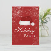 Invitation Père Noël fête de Noël Casquette hiver (Debout devant)