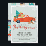 Invitation Père Noël | Fête de Noël virtuelle<br><div class="desc">Une invitation virtuelle pour fêtes de Noël avec de jolies illustrations dessinées à la main qui dépeignent un thème de vacances moderne du milieu du siècle. Pleins de charme, ces créations évoquent une nostalgie festive. Ajoutez votre libellé personnalisé à cette conception à l'aide des cases "Modifier ce modèle de conception"...</div>