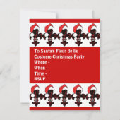 Invitation Père Noël Fleur de lis (rouge) (Dos)