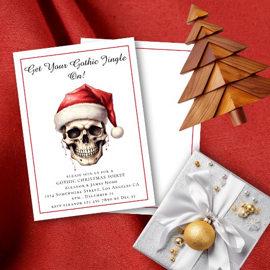 Invitation Père Noël gothique Joyeux Noël