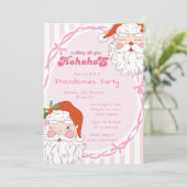 Invitation Père Noël Ho Ho Hos Amies amusantes Fête de Noël (Debout devant)