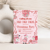 Invitation Père Noël Ho Ho Hos Amies amusantes Fête de Noël