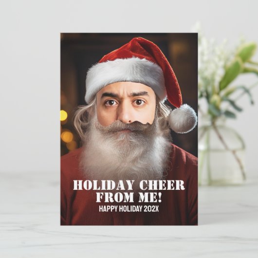 Invitation Père Noël instantanée ! Ajoute juste ton visage. C (Debout devant)