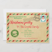 Invitation Père Noël lettre Noël vieilles lettre père Noël (Devant)