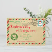 Invitation Père Noël lettre Noël vieilles lettre père Noël (Debout devant)