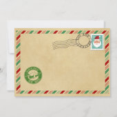 Invitation Père Noël lettre Noël vieilles lettre père Noël (Dos)