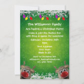 Invitation Père Noël mignon et fête de Noël pelucheuse de (Dos)