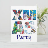 INVITATION PÈRE NOËL MUSICALE ET SNOWMAN XMAS NIGHT PARTIE (Debout devant)